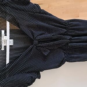 Max Studio Black and White Polka Dot Dress